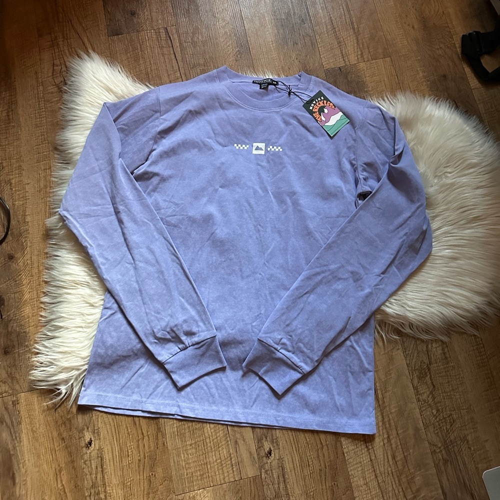 NWT The Reckless Women's Purple Long Sleeve Tee - Picture 5 of 5